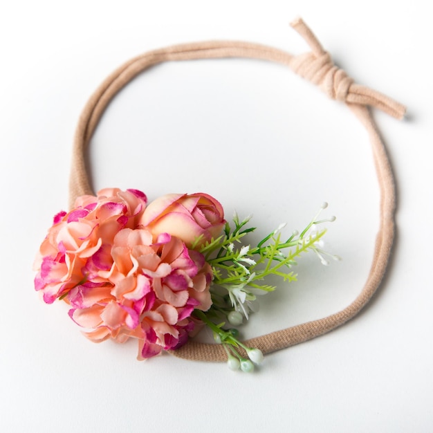 hoop with embroidered floral motif